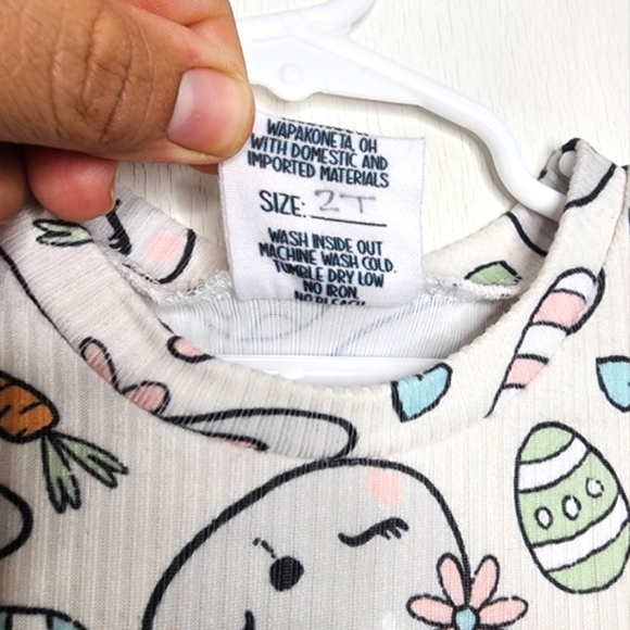 Easter Cartoon Pattern Stretchy Soft  Toddler Dress Size 2T - Picture 6 of 7